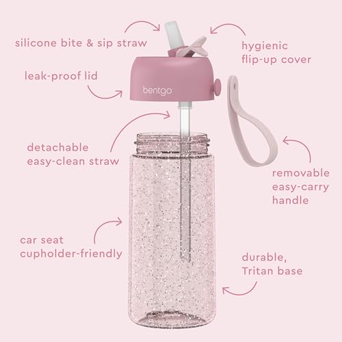 Kids Leak-Proof Water Bottle with Straw - 15 oz BPA-Free Tritan