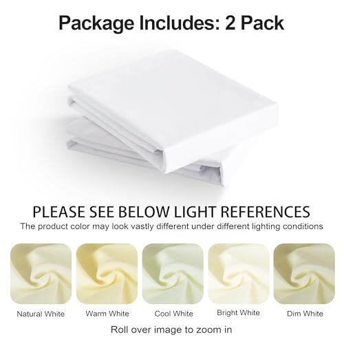 Standard Pillow Shams Set of 2, Brushed Microfiber with 1-Inch Flange