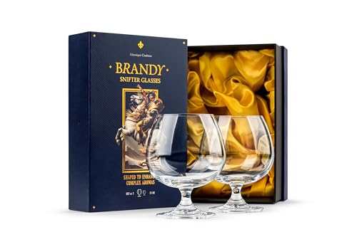 GLASSIQUE CADEAU 21 oz Crystal Brandy & Cognac Snifter Glasses Set of 2