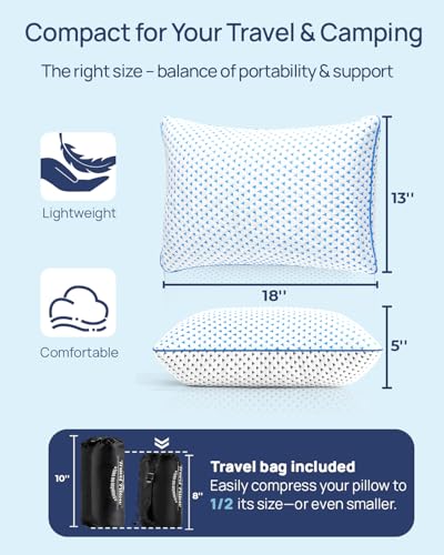 Adjustable Memory Foam Travel Pillow for Camping & Airplane