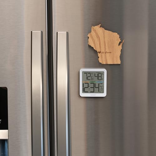 Indoor Comfort Meter with Time & Humidity Readings - Wall, Table & Magnetic Mount