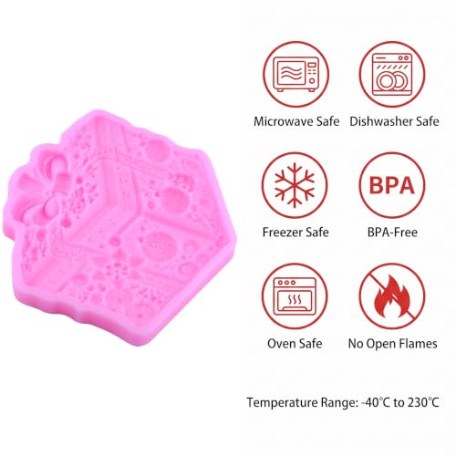 Christmas Gift Box Silicone Fondant Mold - Present Box 3D, Style O