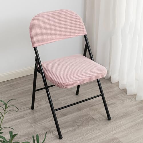 Dust-Proof Folding Chair Covers Set - Seat & Backrest Cushion, Pink