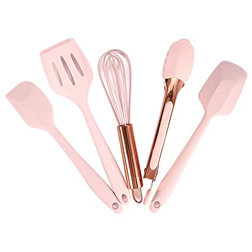 5-Piece Mini Silicone Kitchen Utensil Set for Kids Baking and Cooking
