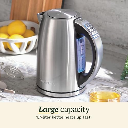 Cuisinart PerfecTemp Electric Kettle 1500W, 6 Preset Temperatures, 1.7L, Stainless Steel