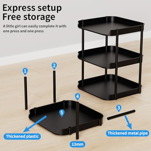 6-Tier Vertical Narrow Shoe Rack, Stackable Tall Skinny Storage Organizer