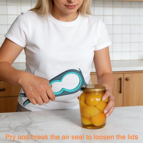 6-in-1 Jar Opener & Bottle Opener for Seniors with Arthritis & Weak Hands