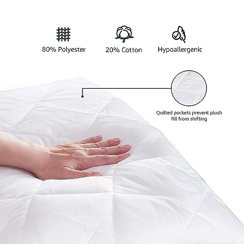 Hypoallergenic Quilted Mattress Topper Pad - Twin XL, 18-Inch Deep