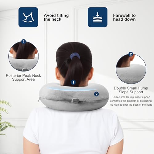 Travel Pillow - 100% Pure Memory Foam U-Shaped Neck Support