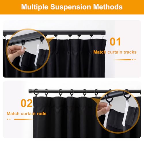 Blackout Room Divider Curtain, Floor to Ceiling Privacy Panel, 100x84 Inch