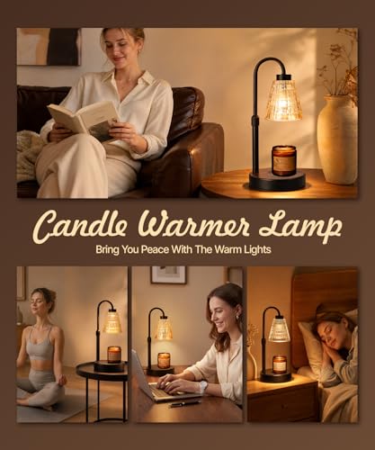 Candle Warmer Lamp with Timer & Remote Control - Adjustable Height