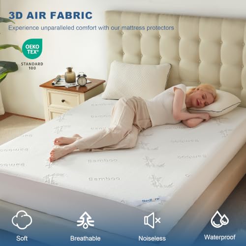 BEDLORE Full Size Waterproof Bamboo Mattress Protector - Deep Pocket