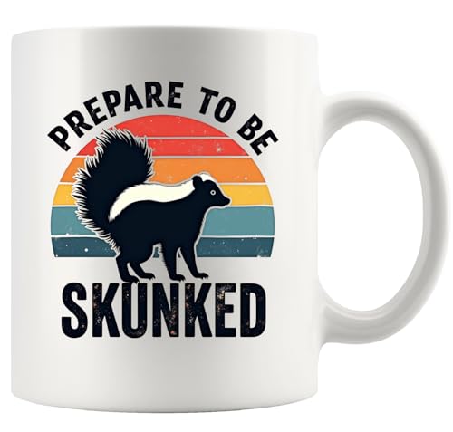 Panvola Skunked Cribbage Mug 11oz White Ceramic Game Night Coffee Cup