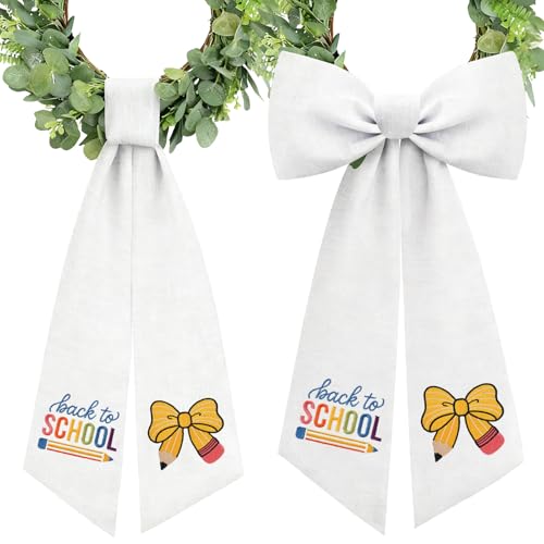 Back to School Wreath Sash Pencil Ribbon for Door Decor - Indoor Outdoor