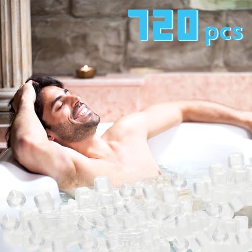 Blue 720 Pack Reusable Ice Cubes for Cold Therapy, Drinks & Food Preservation