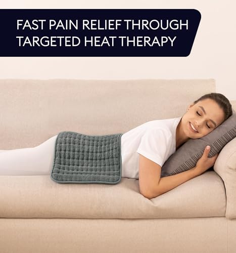 Electric Heating Pad 12x24 for Back Pain Relief, Soft Microplush Heat Therapy