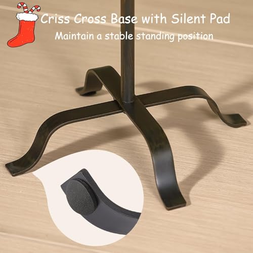 Christmas Stocking Holder Stand for Floor Metal 55“H with 8 Hooks