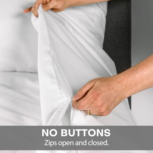 Ultra Soft 100% Cotton Duvet Cover with Zipper Closure - Full/Queen