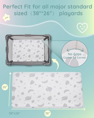 Portable Playpen Mattress 38 x 26 Inch Waterproof Breathable Foam Pad