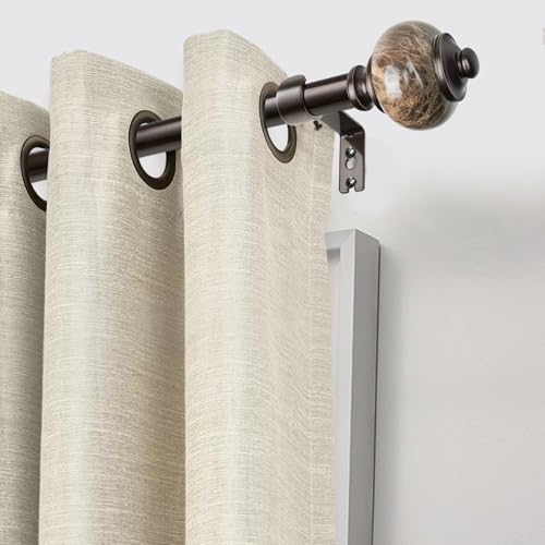 Marbled Curtain Rod Finials, 2-Pack Decorative Window Rod Ends for 1-Inch Rods