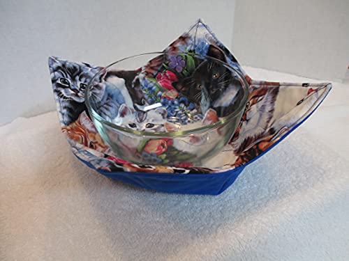 Reversible Quilted Cotton Microwave Bowl Cozy for Hot and Cold Food