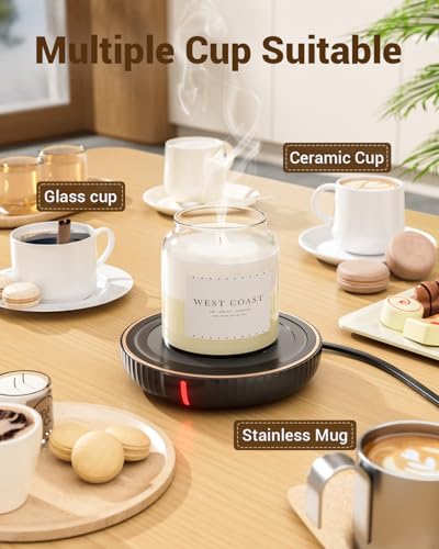 Electric Mug Warmer & Candle Warmer Plate for Desk - Coffee Cup Heater