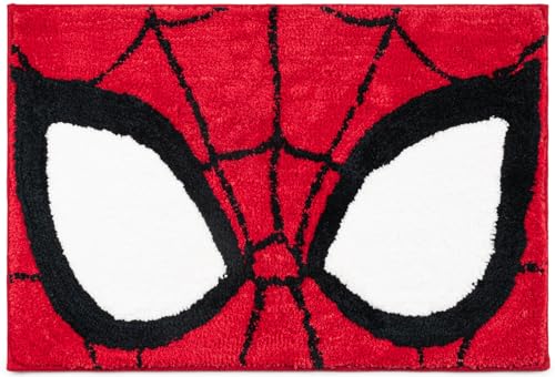 Spiderman Kids Bath Rug - Non-Slip, Soft Microfiber Bathroom Mat 20x30 - Red - Jay Franco