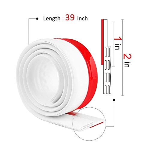 Under Door Draft Stopper - Self-Adhesive Door Sweep Seal (2" x 39", White)
