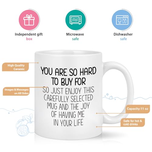 YHRJWN White Funny Mug - 11 Oz Humorous Coffee Cup for Men - Christmas & Birthday Gift