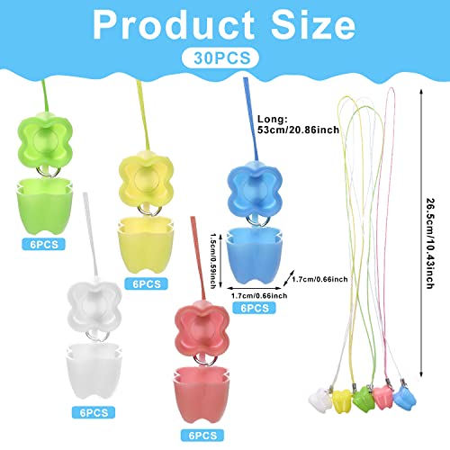 Kids Lost Tooth Saver Necklaces (30 Pack) - Baby Teeth Storage Boxes