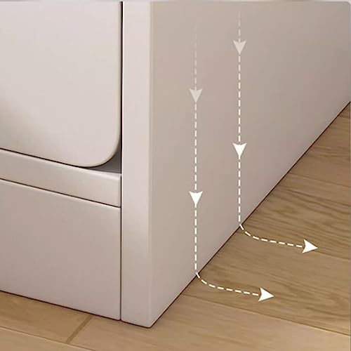 Slim Bedside Table with Single Drawer, 20cm Compact Nightstand for Bedroom