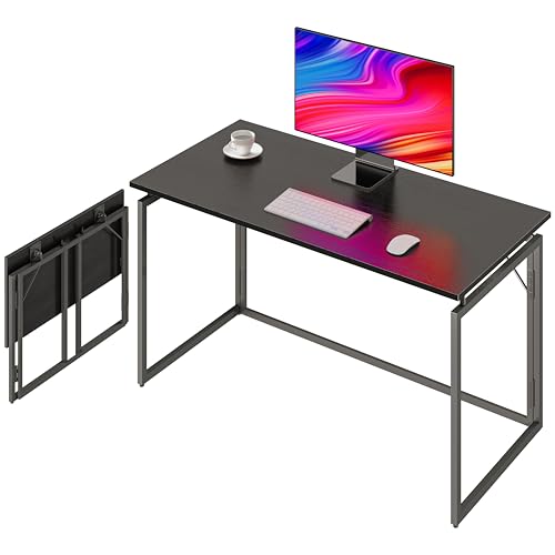 31.5" Small Space Folding Desk - No Assembly Wood Home Office Desk