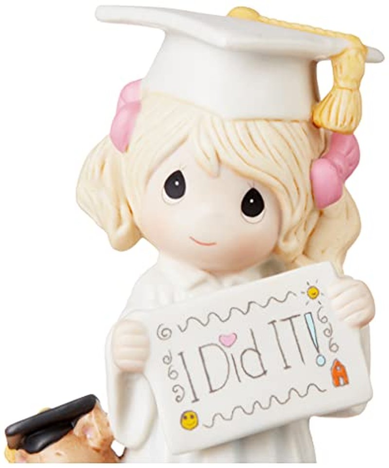 Precious Moments - Celebrating Graduate with Teddy Bear, Collectible Porcelain Figurine, Ideal Graduation Gift, 17314