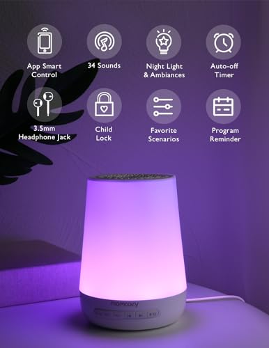 Momcozy Smart Baby Sound Machine & Night Light with App Control