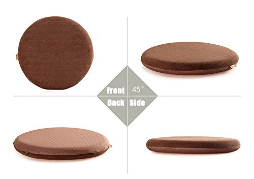 16-Inch Round Memory Foam Seat Cushion, Anti-Slip Soft Chair Pad