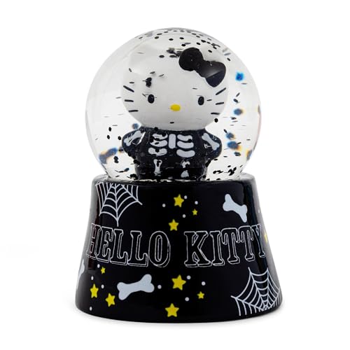 Halloween Skeleton Mini Light-Up Snow Globe, 3-Inch Decorative Figurine