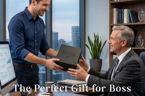Men's Boss Gift Set - 20oz Travel Tumbler, Leather Notebook & Pen