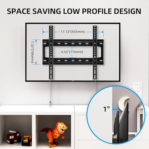 Fixed Low Profile TV Wall Mount Bracket for 26-65 Inch Flat/Curved TVs