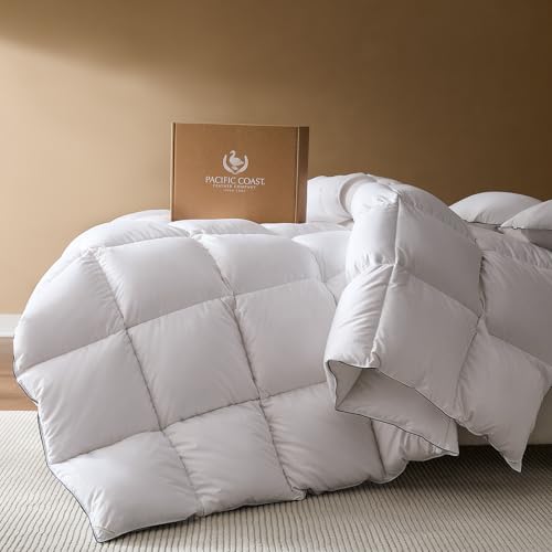 Pacific Coast King Goose Down Fiber Comforter - All-Season Duvet Insert