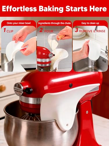 Silicone Stand Mixer Pouring Chute - Mess-Free Flour & Ingredient Funnel