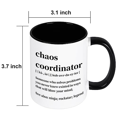 Chaos Coordinator Mug 11oz - Cabtnca Chaos Gifts (Black Handle)