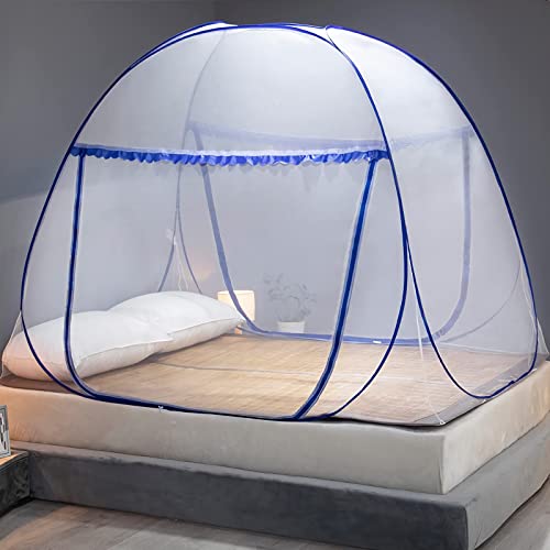 Portable Pop-Up Mosquito Net Tent for King & Queen Beds, Foldable