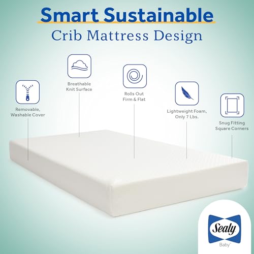 Dual-Stage Infant & Toddler Crib Mattress - Waterproof Foam (52x28)