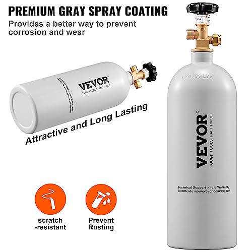 5 lbs Aluminum CO2 Tank with CGA320 Valve & Adjustable Pressure