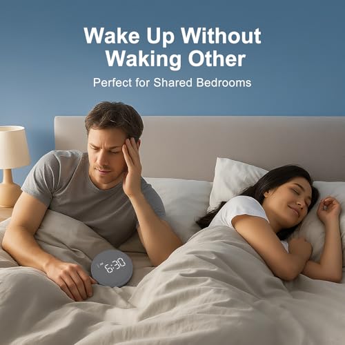 Super Loud Vibrating Alarm Clock for Heavy Sleepers - Cordless Bed Shaker