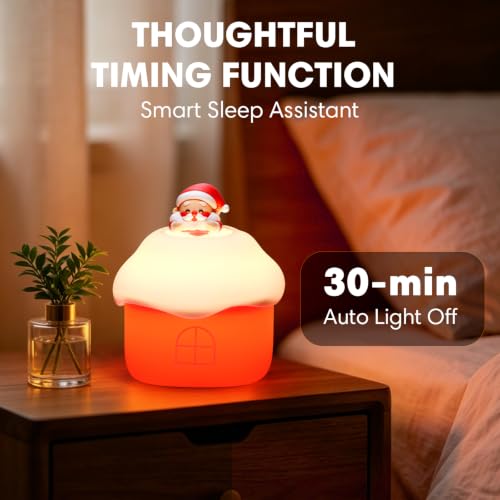 Kids Night Light with Sound Effects Snow Hut Silicone Lamp - Rechargeable