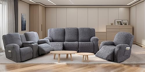 Recliner Sofa Slipcover 5-Piece Stretch Cover for 3-Seat Couch