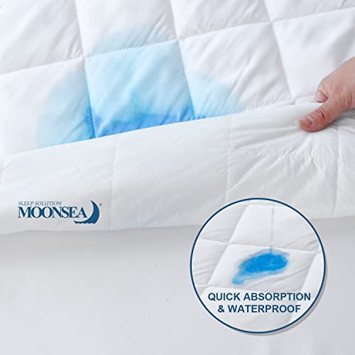 Waterproof Twin XL Mattress Pad Protector - Quilted Fitted Cover (39" x 80")