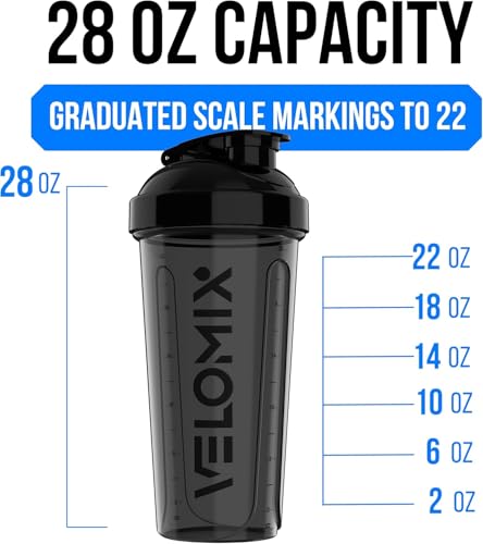 6 Pack 28oz Shaker Cups for Protein Shakes with Wire Whisk Balls