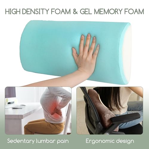 Memory Foam Lumbar Support Pillow for Recliner & Couch - Pain Relief